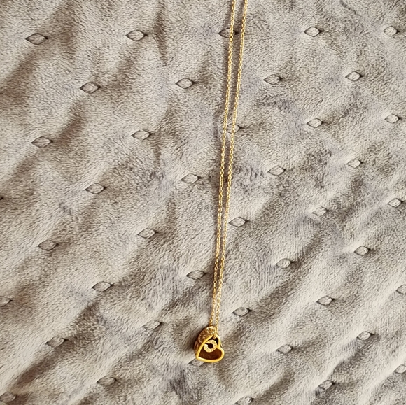 Coach Open Heart Pave CZ Gold Necklace - Picture 2 of 12